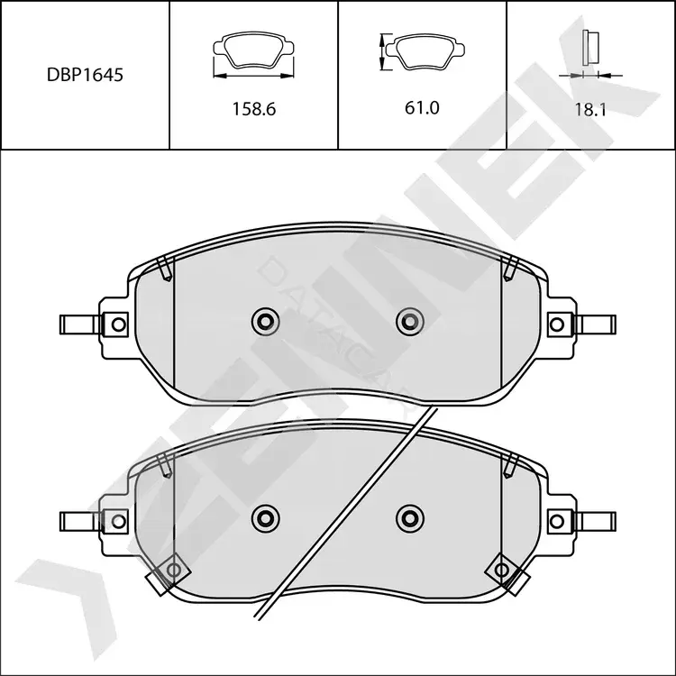 Тормозные колодки ZENNEK DBP1645
