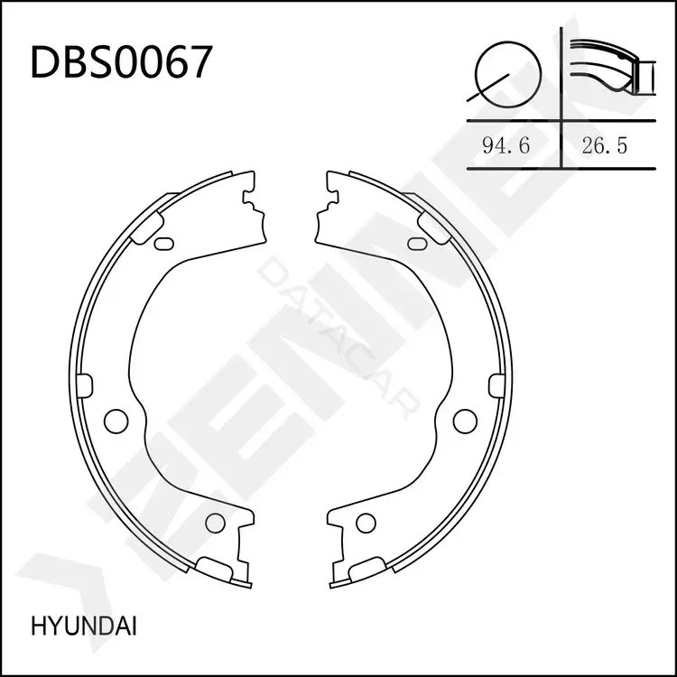 Барабанные колодки ZENNEK DBS0067