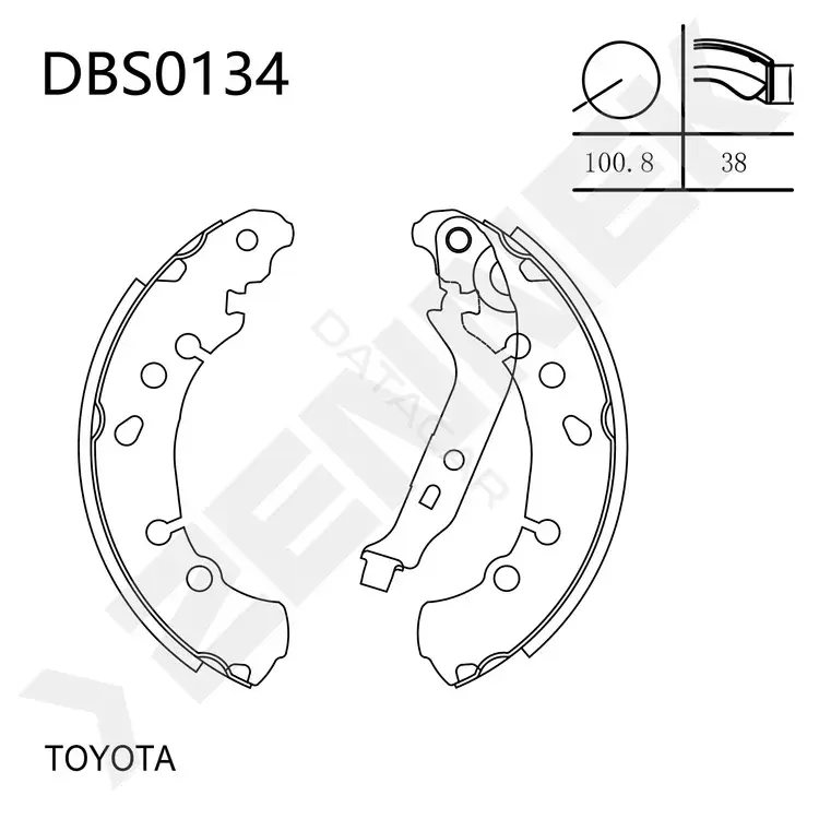 Барабанные колодки ZENNEK DBS0134