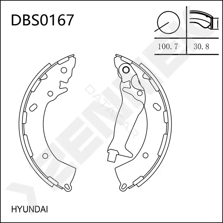 Барабанные колодки ZENNEK DBS0167