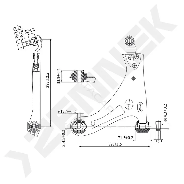 Рычаги ZENNEK DCA0366