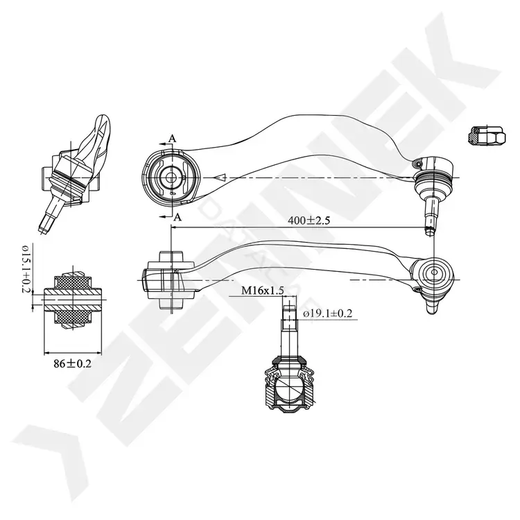 Рычаги ZENNEK DCA0381
