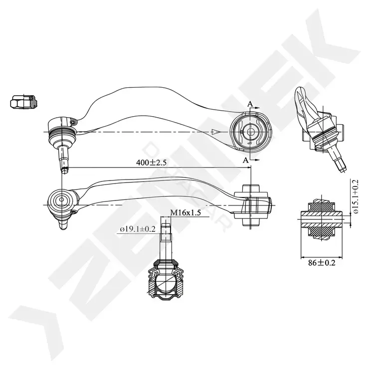 Рычаги ZENNEK DCA0382
