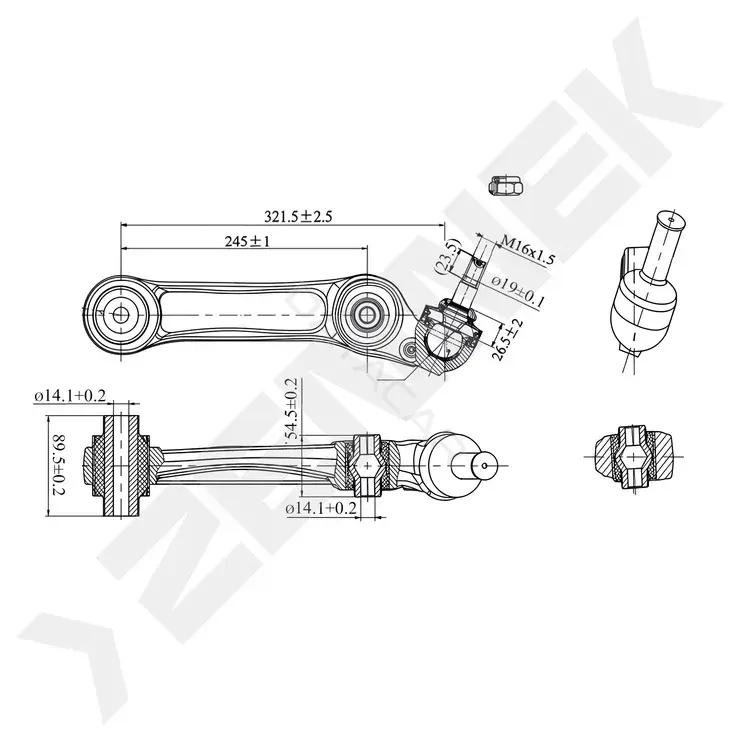 Рычаги ZENNEK DCA0384