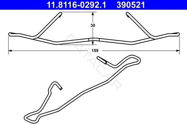 Пружина колодок ATE 11.8116-0292.1