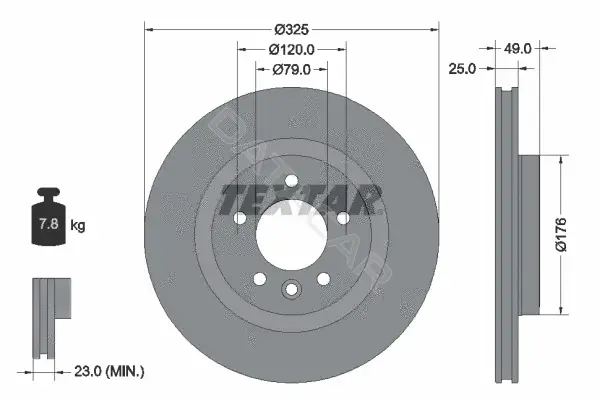 Тормозные диски TEXTAR 92307803