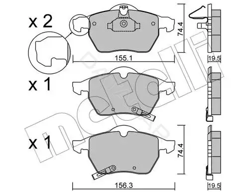 Тормозные колодки METELLI 22-0118-2