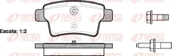 Тормозные колодки REMSA 1241.00
