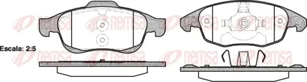 Тормозные колодки REMSA 1248.00