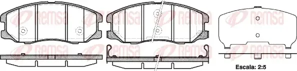 Тормозные колодки REMSA 1261.12