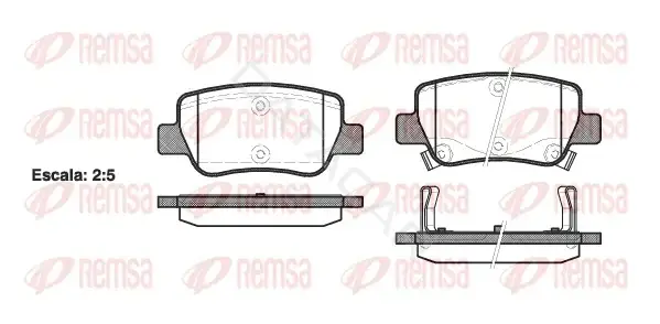 Тормозные колодки REMSA 1403.02