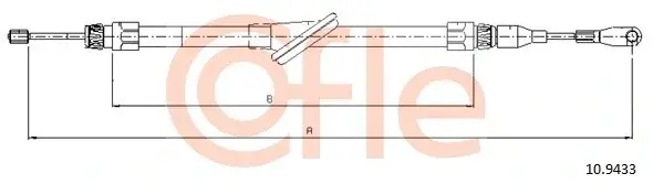 Трос ручника COFLE/TELCO 92.10.9433