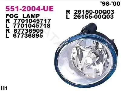 Противотуманные фары DEPO 551-2004R-UE