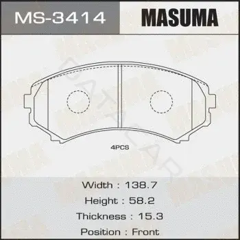 Барабанные колодки MASUMA MS-3414