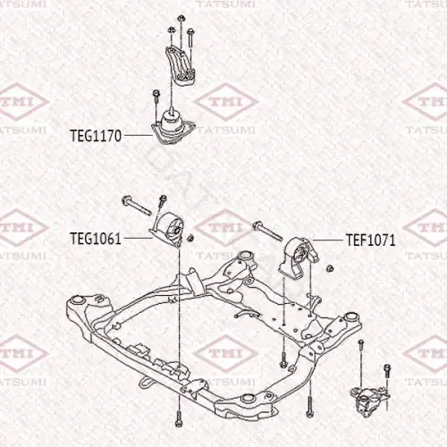 Подушка двигателя (Опора) TATSUMI TEG1061