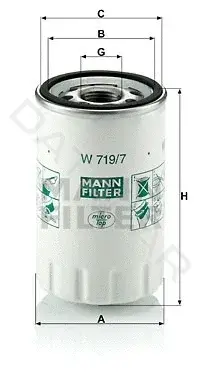 Масляный фильтр MANN W719/7