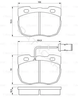 Тормозные колодки BOSCH 0986424287