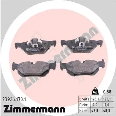 Тормозные колодки ZIMMERMANN 23926.170.1