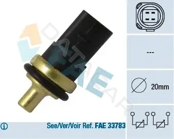 Датчик температуры охлаждающей жидкости FAE 33781