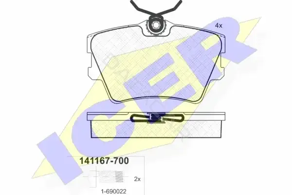 Тормозные колодки ICER 141167-700
