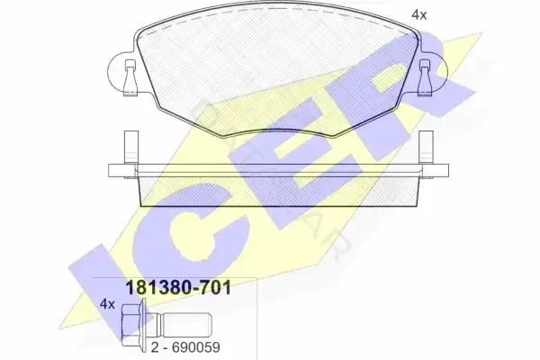 Тормозные колодки ICER 181380-701