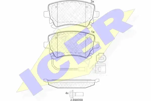 Тормозные колодки ICER 181674-203
