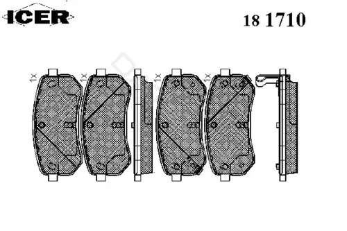 Тормозные колодки ICER 181710