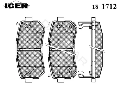 Тормозные колодки ICER 181712