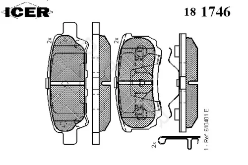 Тормозные колодки ICER 181746