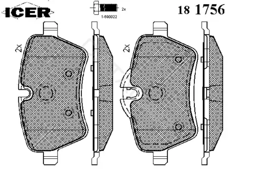 Тормозные колодки ICER 181756
