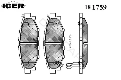 Тормозные колодки ICER 181759