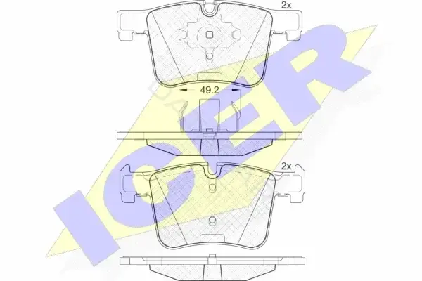 Тормозные колодки ICER 182020