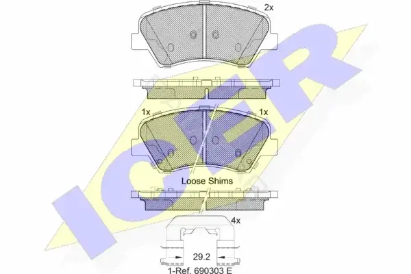 Тормозные колодки ICER 182029