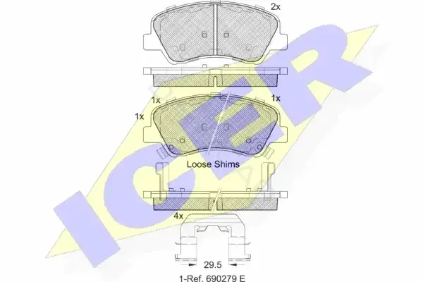 Тормозные колодки ICER 182035