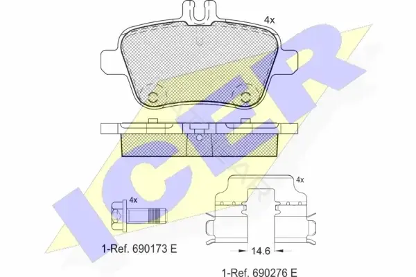 Тормозные колодки ICER 182039