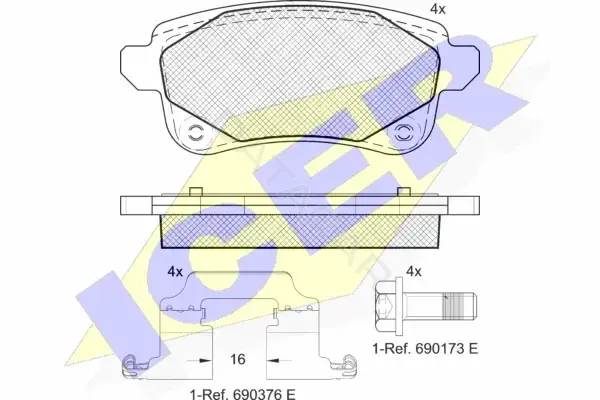 Тормозные колодки ICER 182222-208