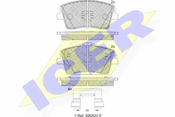 Тормозные колодки ICER 182354