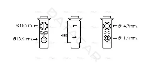 Расширительный клапан кондиционера AVA BW1441