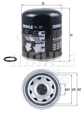 Фильтр влагоотделителя KNECHT/MAHLE AL35