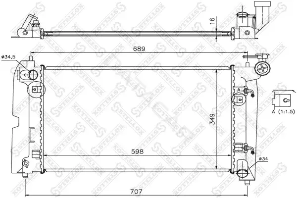 Радиатор охлаждения STELLOX 10-25067-SX