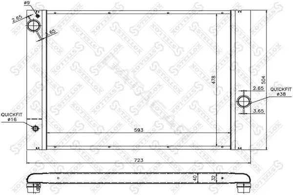 Радиатор охлаждения STELLOX 10-25155-SX