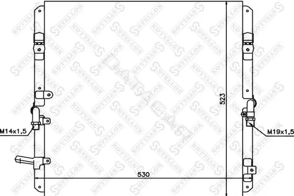 Радиатор кондиционера STELLOX 10-45536-SX