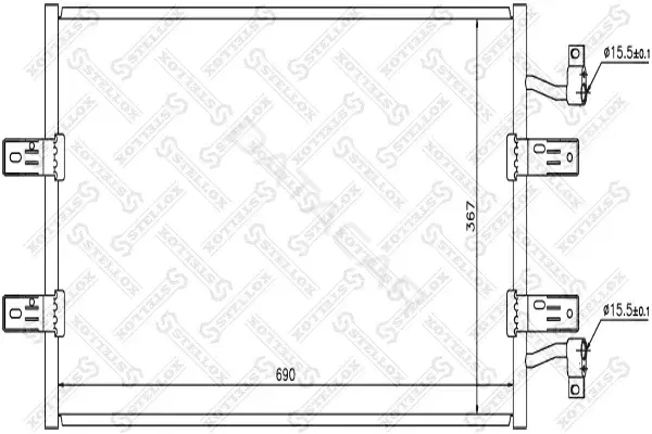 Радиатор кондиционера STELLOX 10-45667-SX