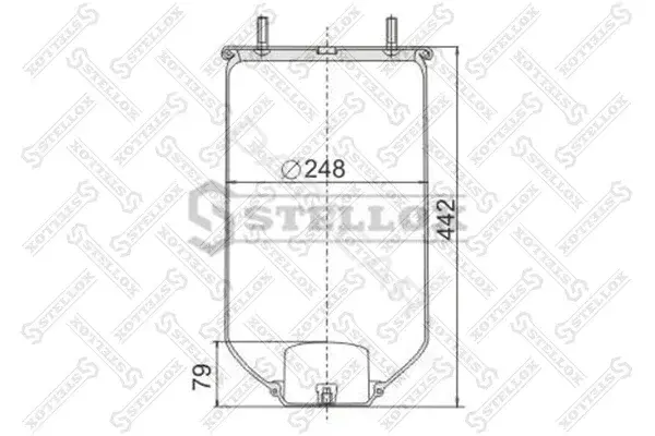 Пневмоподушка STELLOX 90-40040-SX