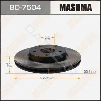 Тормозные диски MASUMA BD-7504