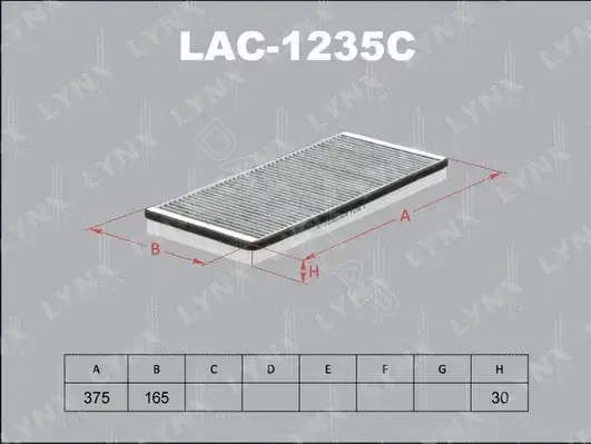 Фильтр салонный LYNXAUTO LAC-1235C