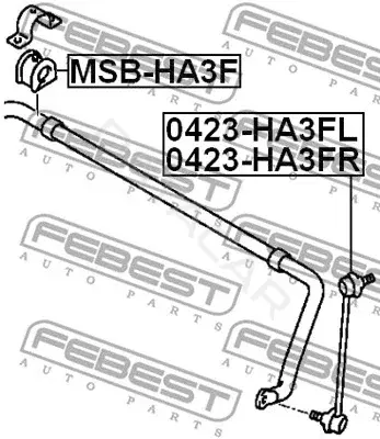 Втулки стабилизатора FEBEST MSB-HA3F
