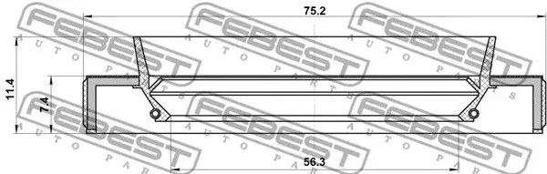 Сальник ступицы FEBEST 95HBS-58750711X