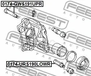 Направляющая тормозного суппорта FEBEST 0174-GWS191UPR