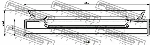 Сальник коленвала FEBEST 95PEW-48821220R
